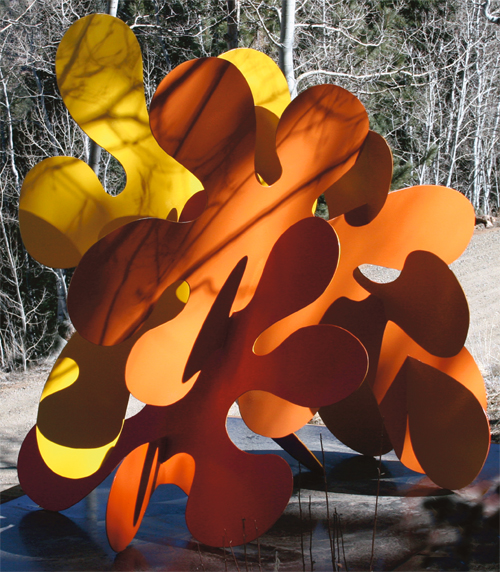 Steel Splat (Bailey), 2005, Steel, enamel, 8’ x 7’ 9’ 